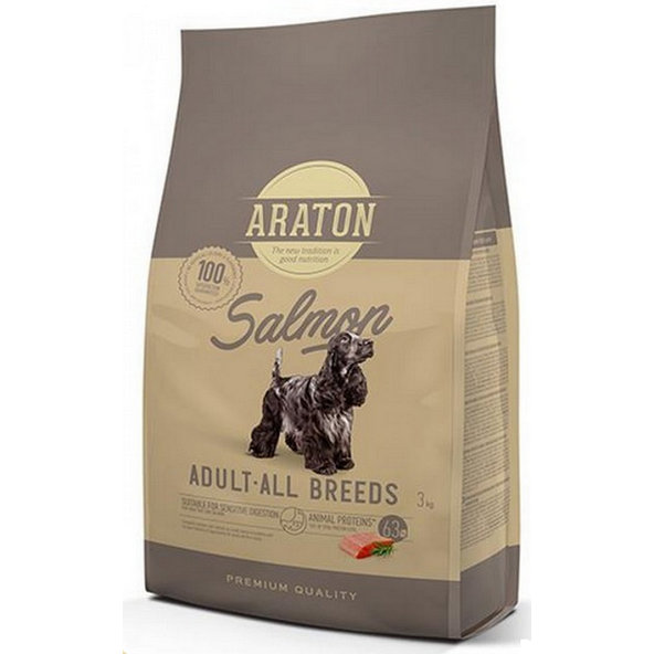 ARATON dog adult salmon granule s lososom pre dospelé psy 3kg