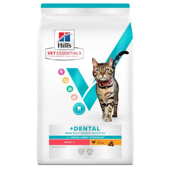 HILLS VE Feline Multi Benefit Adult Dental Chicken granule pre mačky 250g