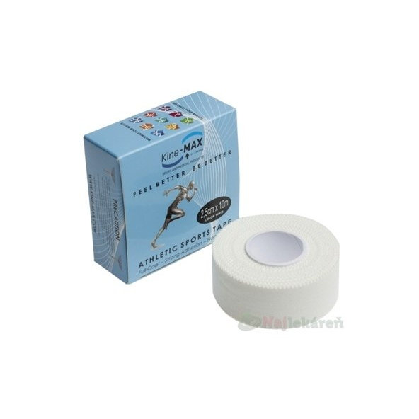 Kine-MAX Non-Elastic Sport Tape tejpovacia páska fixačná, 2,5cm x 10m, 1 ks