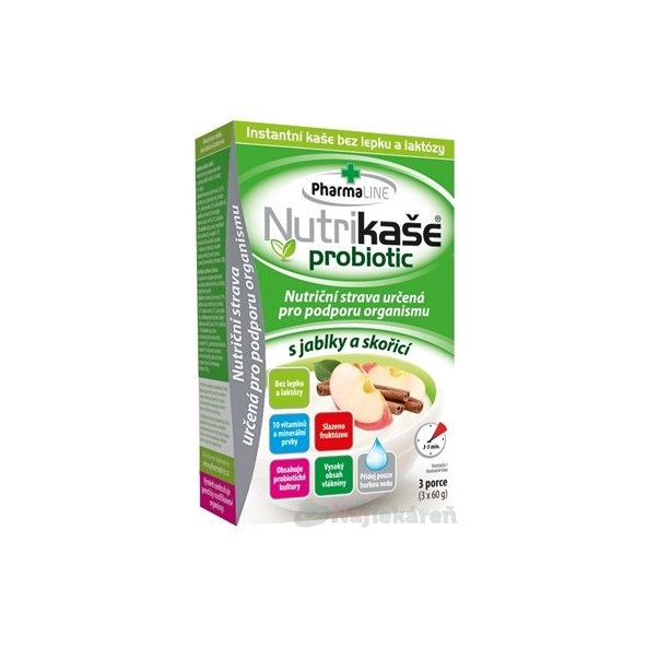 Nutrikaša probiotic - s jablkami a škoricou 3x60 g