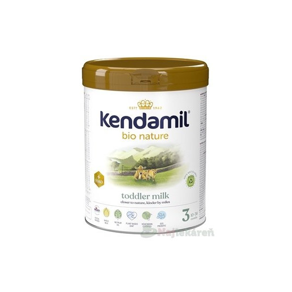 KENDAMIL BIO Nature 3 HMO+ následná mliečna dojčenská výživa (od ukonč. 10. mesiaca) 800 g
