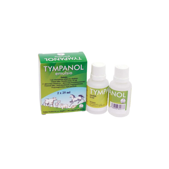 Tympanol emulzia proti plynatosti pre zvieratá 2x25ml