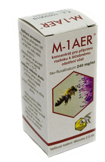 E-shop M1 Aer prípravok na ošetrenie včelstiev proti klieštikovi 2,5ml