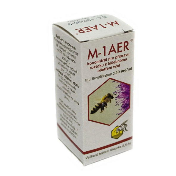 M1 Aer prípravok na ošetrenie včelstiev proti klieštikovi 2,5ml