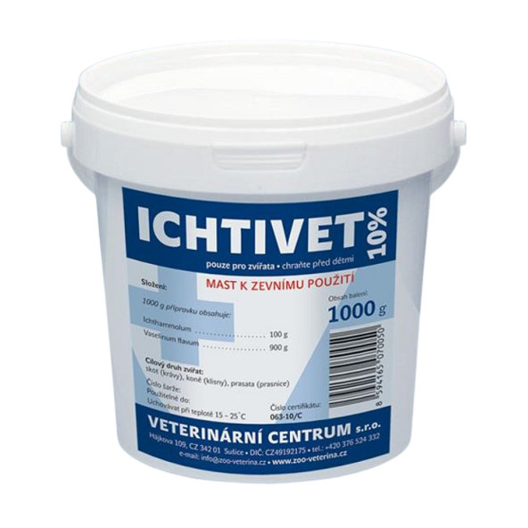 Ichtivet 10% ichtamolová masť pre zvieratá 1kg