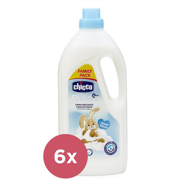 6x CHICCO Aviváž koncentrovaná Sladký Púder 1,5 l