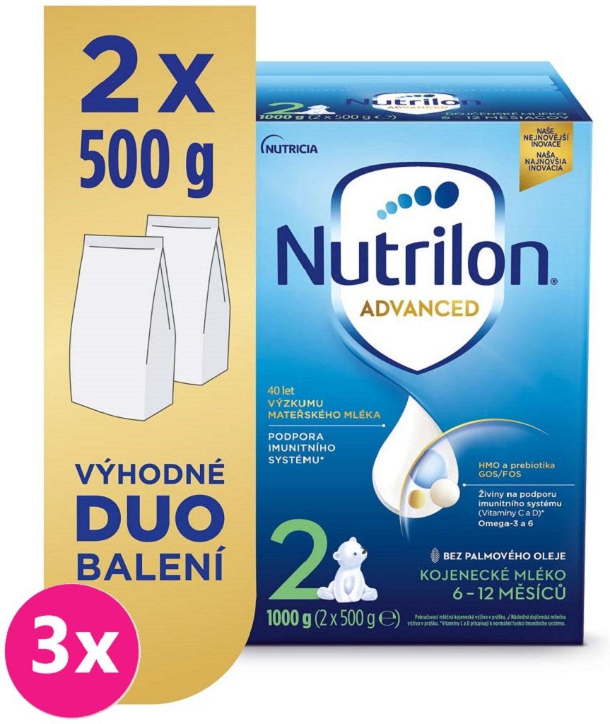 E-shop 3x NUTRILON 2 Advanced následné dojčenské mlieko 1 kg, 6+