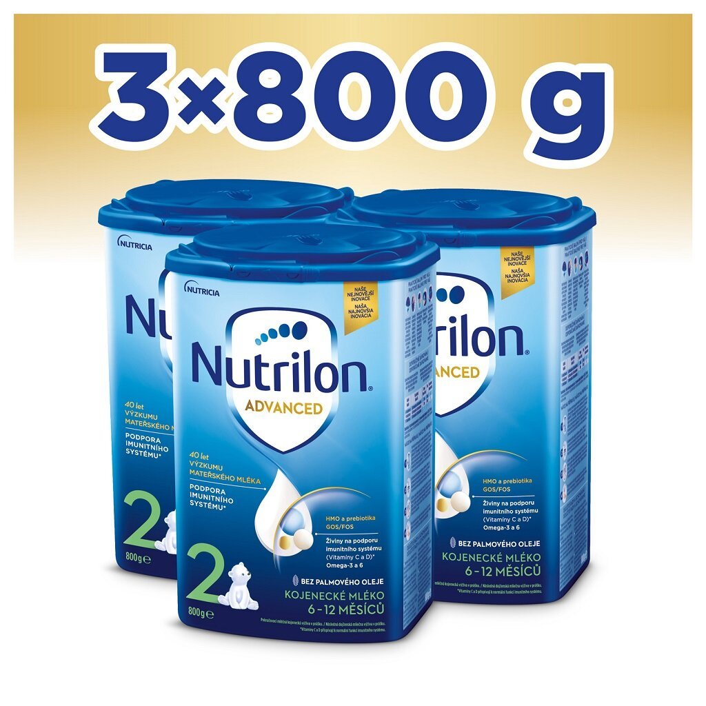 E-shop 3x NUTRILON 2 Pokračovacie dojčenské mlieko 800 g, 6+
