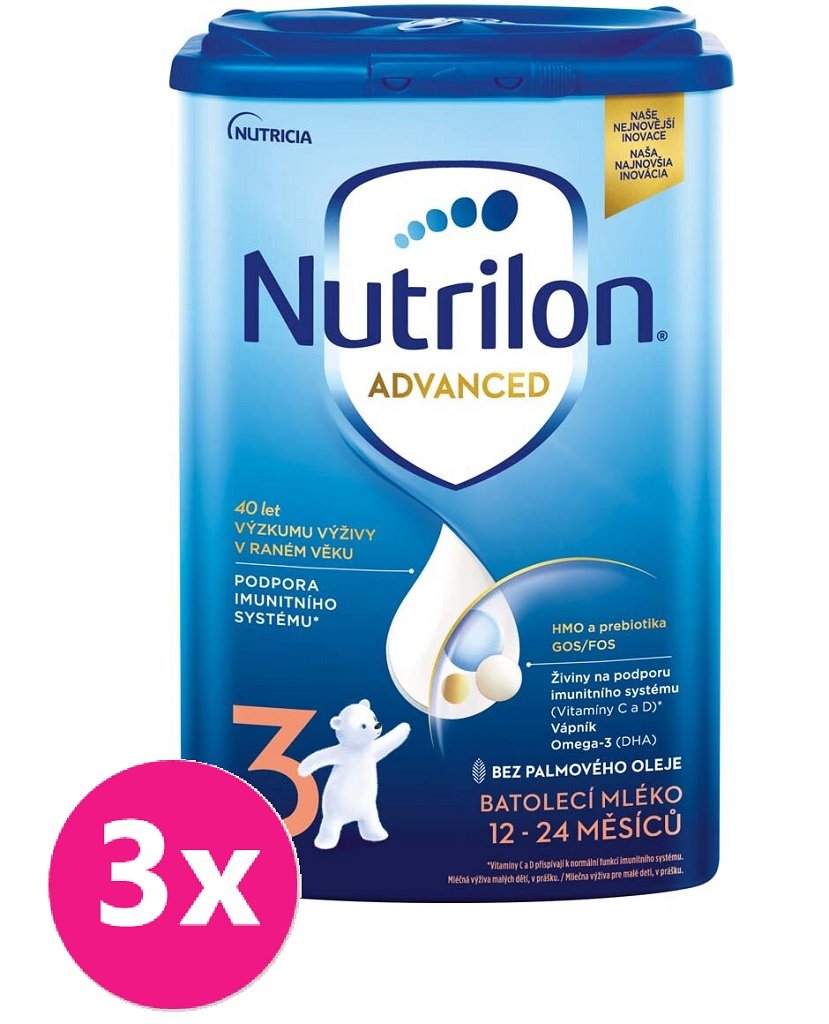 E-shop 3x NUTRILON 3 Batoľacie mlieko 800 g, 12+