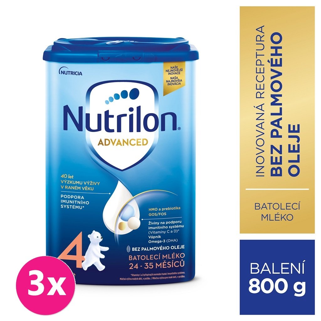 E-shop 3x NUTRILON 4 Batoľacie mlieko 800 g, 24+