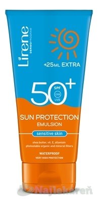 E-shop Lirene SUN PROTECTION SPF 50+ sensitive emulzia 175ml