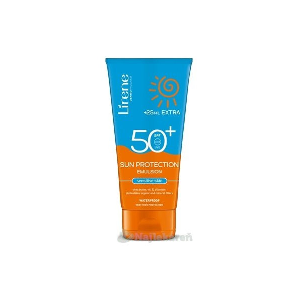 Lirene SUN PROTECTION SPF 50+ sensitive emulzia 175ml