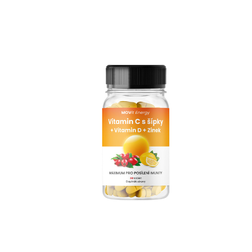 E-shop Vitamín C 1200 mg so šípkami + Vitamín D + Zinok MOVit Energy 30 tbl.