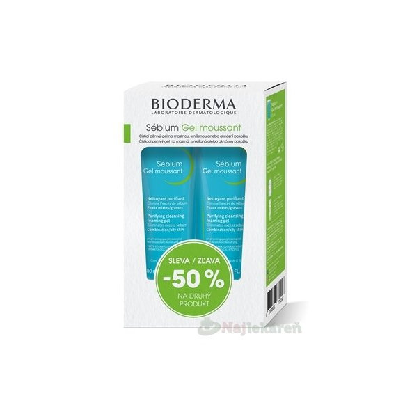 BIODERMA Sébium Gel moussant čistiaci penivý gél 2x200ml