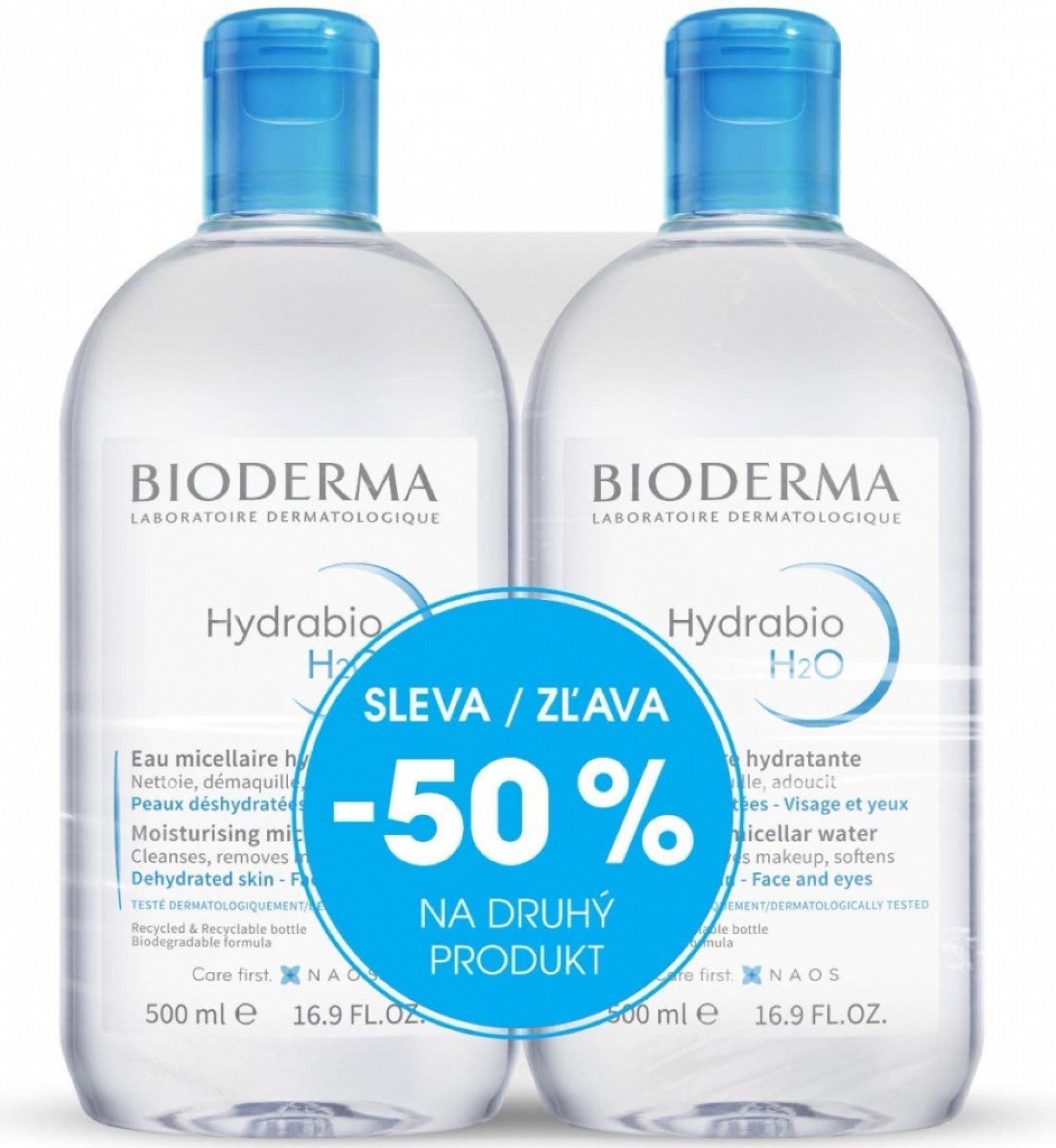 E-shop BIODERMA Hydrabio H2O micelárna voda 500 + 500ml