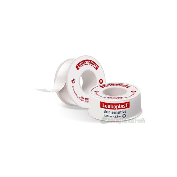 LEUKOPLAST SKIN SENSITIVE náplasť na cievke 1,25cm x 2,6m, 1ks