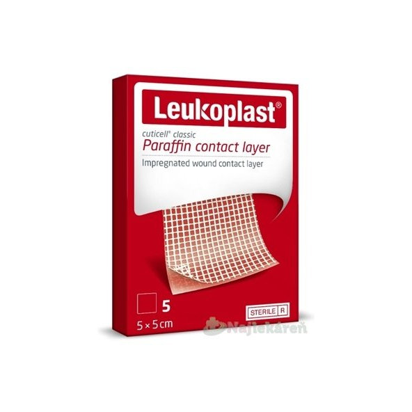 LEUKOPLAST Cuticell Classic sterilné krytie 5x5 cm, 5 ks