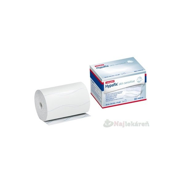 LEUKOPLAST HYPAFIX SKIN SENSITIVE fixačná adhezívna silikónová náplasť 10cm x 5m, 1ks