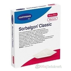 Sorbalgon Classic krytie kalciumalginátové, 10x10 cm, 10 ks