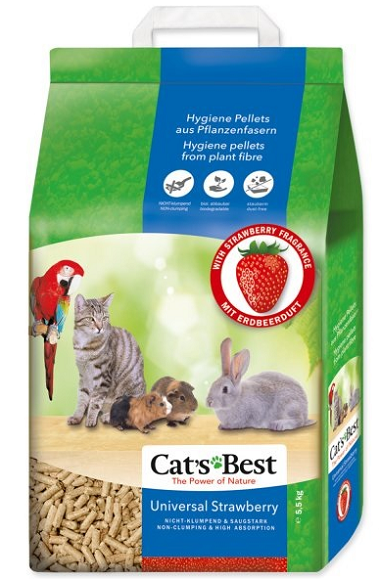 E-shop Podstielka pre zvieratá CATS BEST Universal Strawberry 5,5kg (10L)