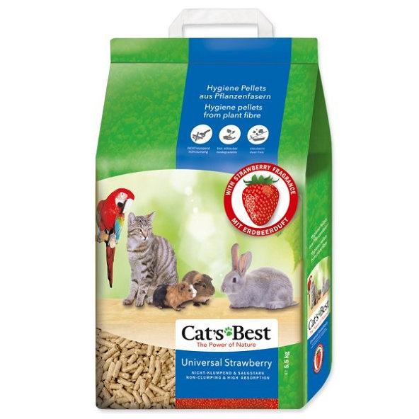 Podstielka pre zvieratá CATS BEST Universal Strawberry 5,5kg  (10L)