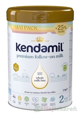 E-shop KENDAMIL Premium 2 HMO+ následná mliečna dojčenská výživa (od ukonč. 6. mesiaca) 1 kg