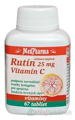 E-shop Medpharma Rutín 25mg + Vitamín C, 67tbl