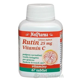 Medpharma Rutín 25mg + Vitamín C, 67tbl
