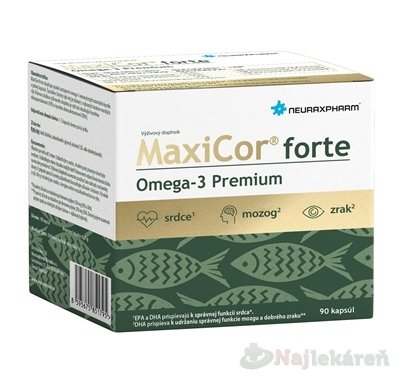 E-shop Neuraxpharm MaxiCor forte Omega-3 Premium 90 ks