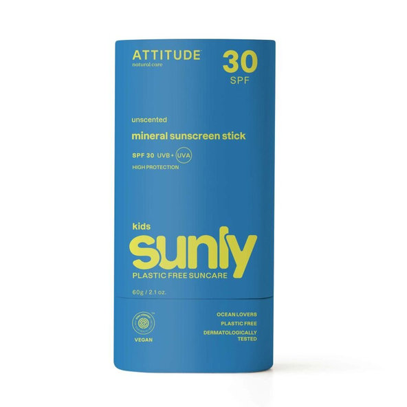 ATTITUDE Detský 100% minerálny opaľovací krém (SPF 30) bez vône 150 g
