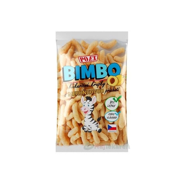 POEX BIMBO Kukuričné chrumky s marhuľovou príchuťou 100 g