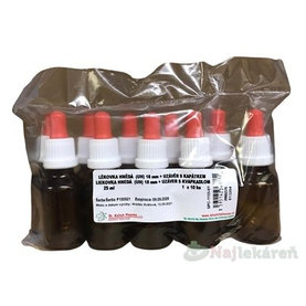 Liekovka hnedá 25 ml - FAGRON/K so skrutkovacím uzáverom s kvapkadlom 10 ks