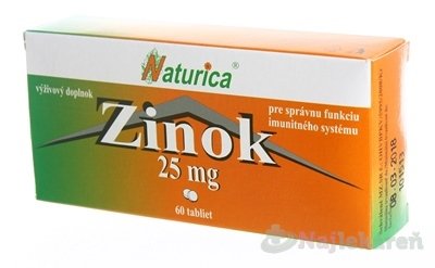 E-shop Naturica ZINOK 25 mg 60 tabliet