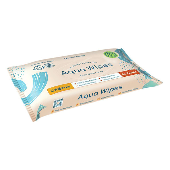 AQUA WIPES EKO Obrúsky detské vlhčené, 64ks
