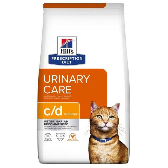 HILLS PD Feline c/d Multicare Chicken Dry granule pre mačky 1,5kg