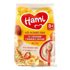 Hami mliečna kaša so 7 obilninami na dobré ráno s banánom a jahodami (od ukonč. 8. mesiaca) 210 g