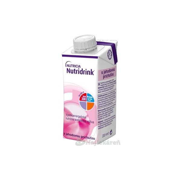 Nutridrink s jahodovou príchuťou 24x200 ml