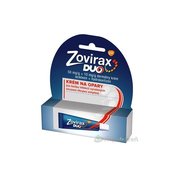 Zovirax DUO, krém na opary, 2g