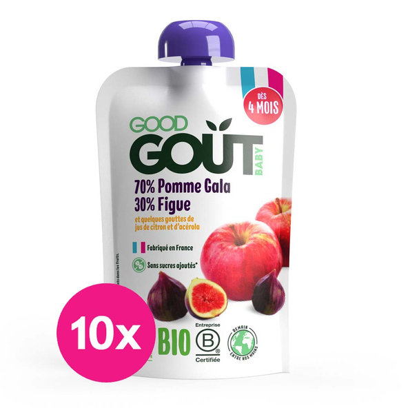 10x GOOD GOUT BIO Jablko a fíky 120 g
