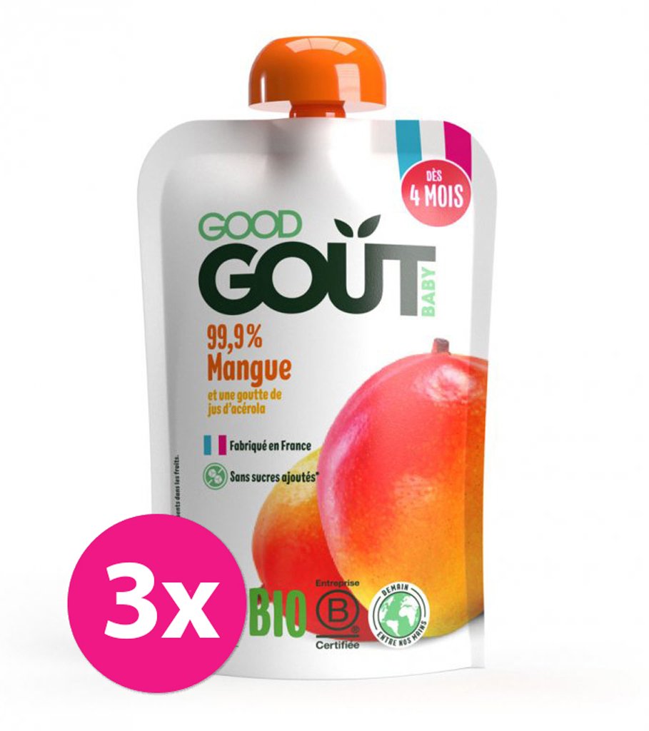 E-shop 3x GOOD GOUT BIO Kapsička ovocná Mango 120 g, 4m+
