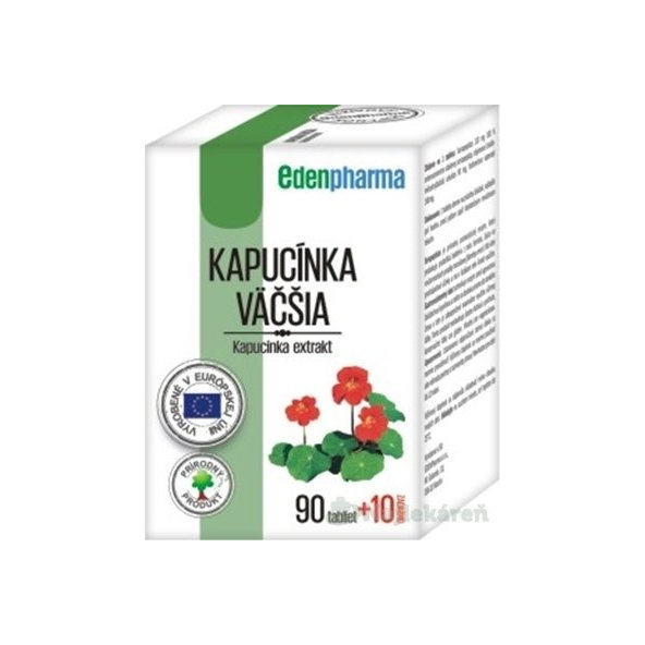 EDENPharma KAPUCÍNKA VÄČŠIA 90+10 tabliet zadarmo