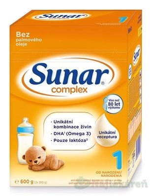 E-shop Sunar Complex 1 počiatočné dojčenské mlieko 600g