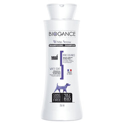 BIOGANCE White Snow šampón pre psy a mačky na svetlé a biele farby srsti 250ml