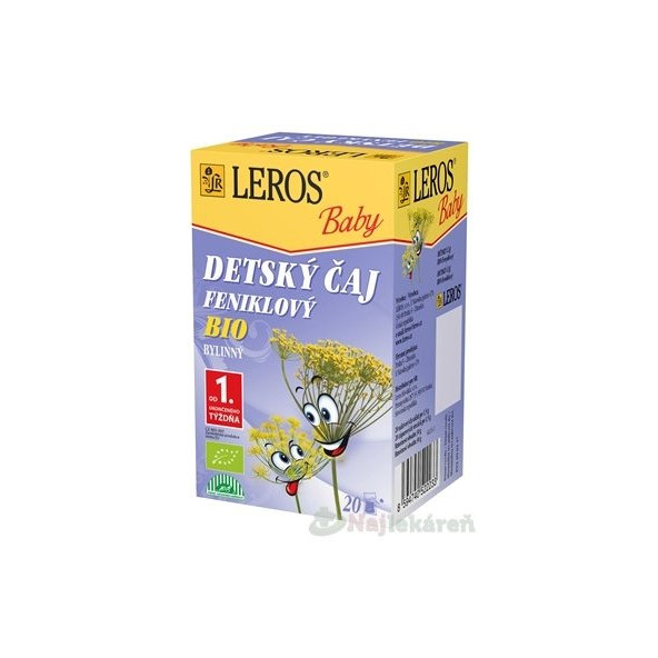 LEROS BABY DETSKÝ ČAJ BIO FENIKLOVÝ, 20x1,5 g