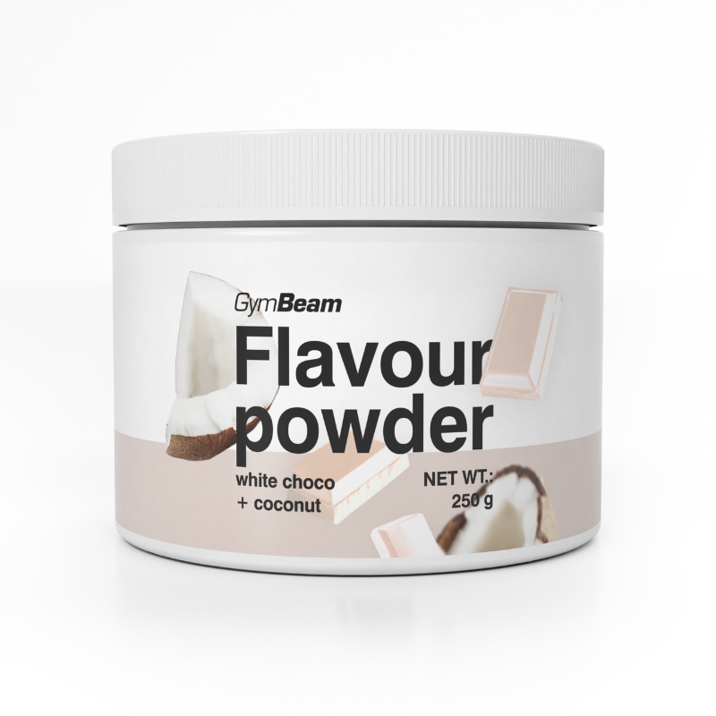E-shop Flavour powder - GymBeam, príchuť biela čokoláda kokos, 250g