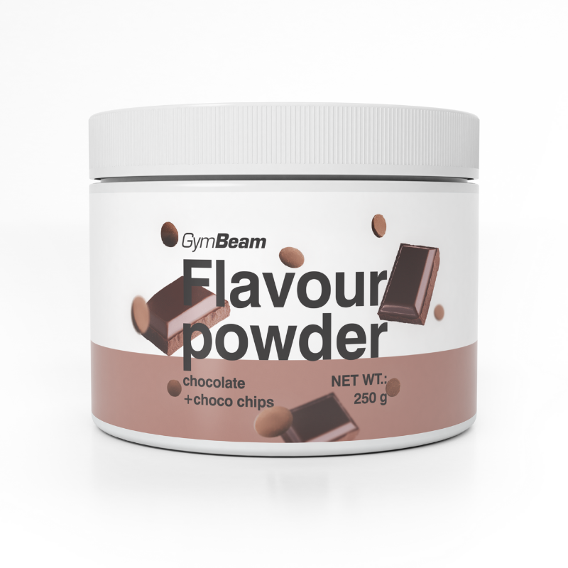 E-shop Flavour powder - GymBeam, príchuť čokoláda a čokoládové kúsky, 250g