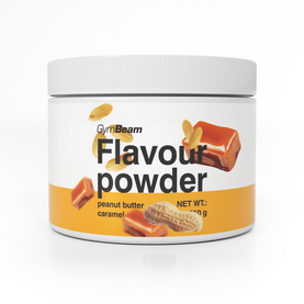 Flavour powder - GymBeam, príchuť arašidové maslo karamel, 250g