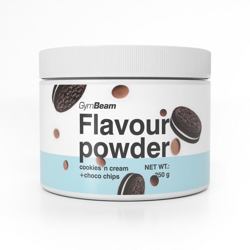 E-shop Flavour powder - GymBeam, cookies a krém a čokoládové kúsky 250g
