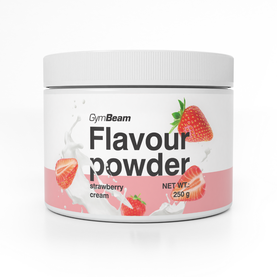 Flavour powder - GymBeam, príchuť jahodový krém, 250g