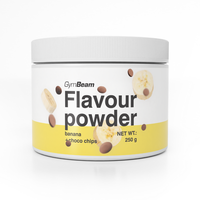 E-shop Flavour powder - GymBeam, príchuť banán a čokoládové kúsky, 250g